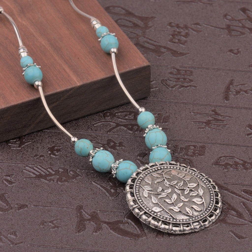 Leaf Boho Ethnic Tibetan Necklace Nwt-